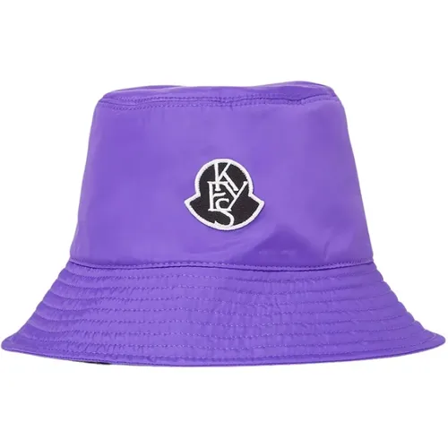 Stylischer Logo Patch Bucket Hat , Damen, Größe: M - Moncler - Modalova