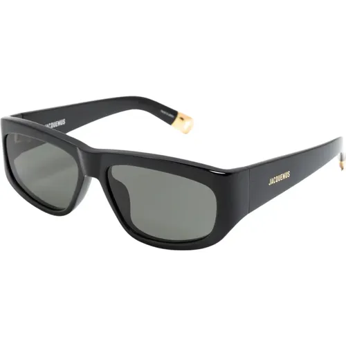 Rectangle-Frame Sunglasses , male, Sizes: ONE SIZE - Jacquemus - Modalova