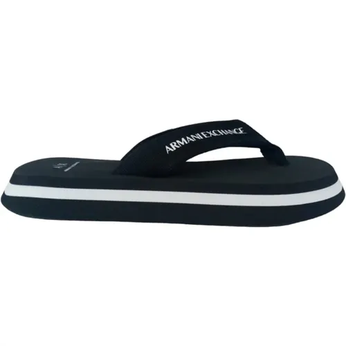 Flip Flops, male, , Size: 7 US Men's Flip Flops Xuq004Xv678 Rubber - Armani Exchange - Modalova