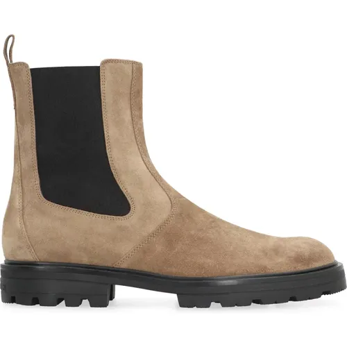 Wildleder Chelsea Boots mit Elastikeinsätzen , Herren, Größe: 45 EU - Hogan - Modalova