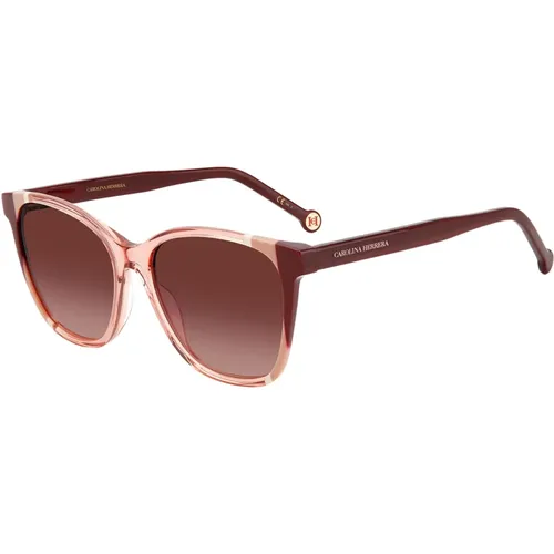 Burgund Nude/Pink Shaded Sunglasses , female, Sizes: 57 MM - Carolina Herrera - Modalova