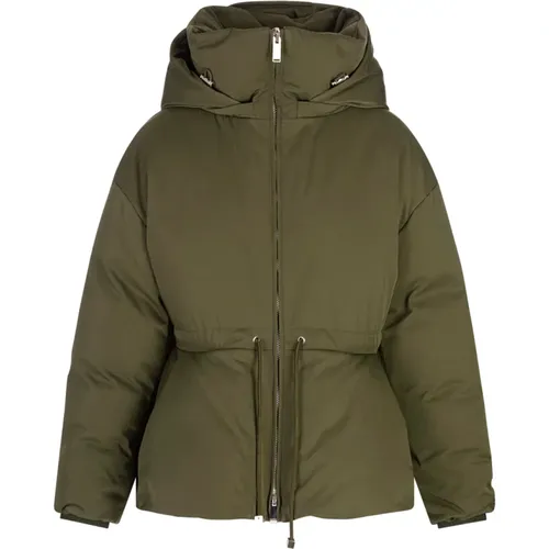 Waterproof Down Jacket with Ruffle , female, Sizes: 2XS, XS - alexander mcqueen - Modalova