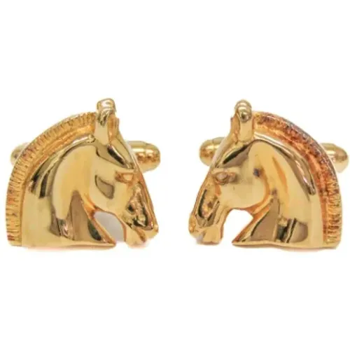 Pre-owned Jewellery, male, , Size: ONE SIZE Pre-owned Metal earrings - Hermès Vintage - Modalova