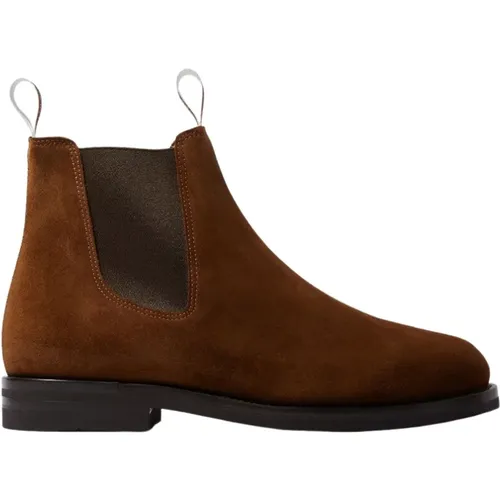 Handgefertigte William III Suede Chelsea Stiefel , Herren, Größe: 40 1/2 EU - Scarosso - Modalova