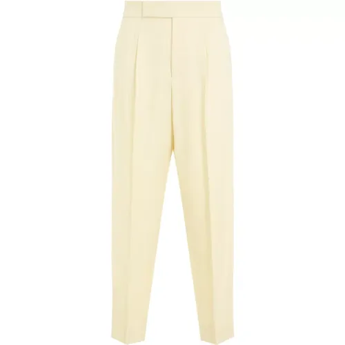 Suit Trousers, male, , Size: S Single Pleat Tapered Trousers Lemon Cream - Fear Of God - Modalova