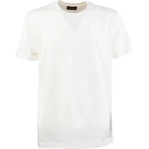 Short Sleeve Tubular Finish T-shirt , male, Sizes: XS, M, L - Roberto Collina - Modalova