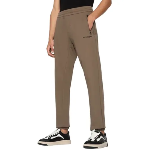 Herren Khaki Jogginghose , Herren, Größe: L - Armani Exchange - Modalova