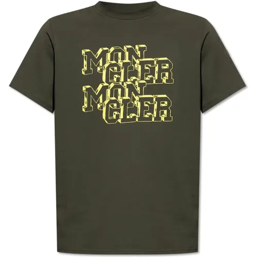 T-Shirts, male, , Size: S T-shirt with logo - Moncler - Modalova