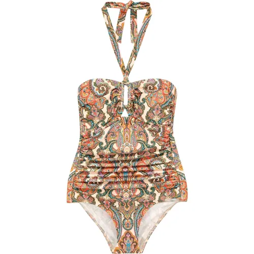 One-piece, female, , Size: XS Paisley Motif One-Piece Swimsuit - Zimmermann - Modalova