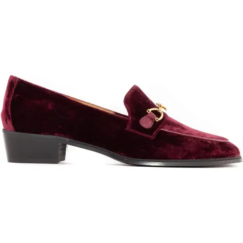 Bordeaux Velvet Axel Loafer Goldton , Damen, Größe: 36 EU - Roberto Festa - Modalova