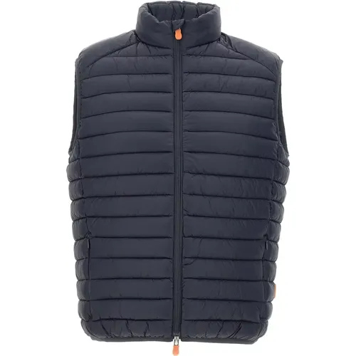 Vests, male, , Size: S Men's Gilet, Lightweight Nylon Jacket - Save The Duck - Modalova