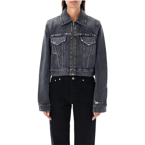 Denim Cropped Jacket - Aw23 Collection , female, Sizes: S - Givenchy - Modalova