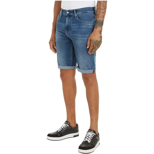 Denim Shorts für Männer - Blau , Herren, Größe: W38 - Calvin Klein - Modalova