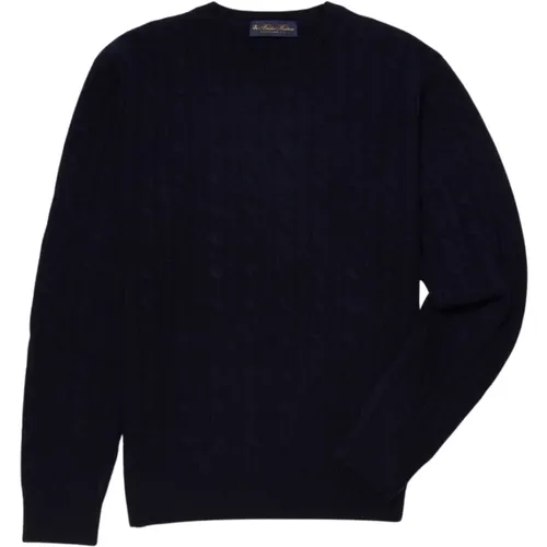 Kabel-Knit-Crew-Hals-Pullover , Herren, Größe: XL - Brooks Brothers - Modalova