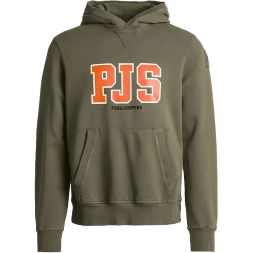 Hooded Sweatshirt with PJS Print , male, Sizes: 2XL, XL, M - Parajumpers - Modalova