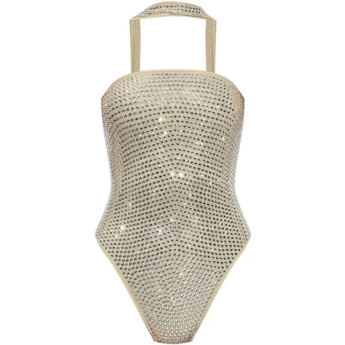 Crystal Rhinestone Swimsuit , female, Sizes: S, M - Oseree - Modalova
