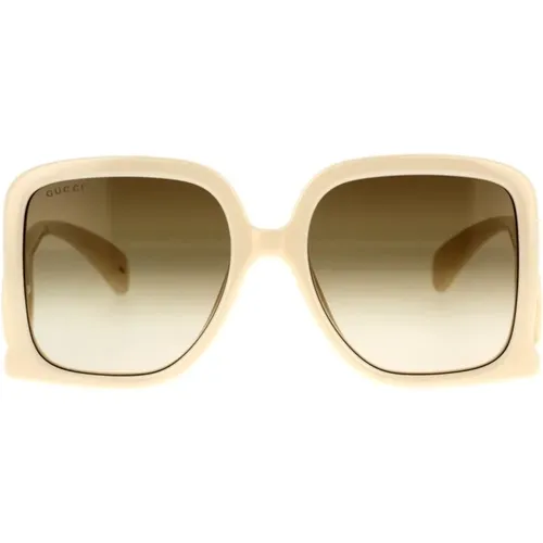 Quadratische Oversized Sonnenbrille mit GG Interlocking Logo - Gucci - Modalova