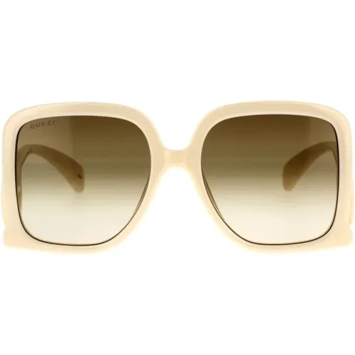 Square Oversized Sunglasses with GG Interlocking Logo , female, Sizes: 58 MM - Gucci - Modalova