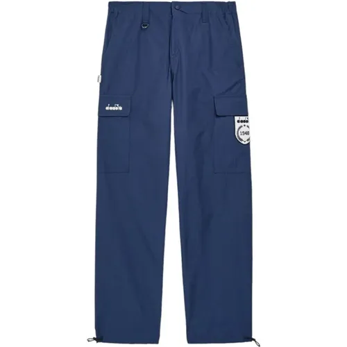 Straight Trousers, male, , Size: M Legacy Unisex Cotton Tracksuit Pants - Diadora - Modalova