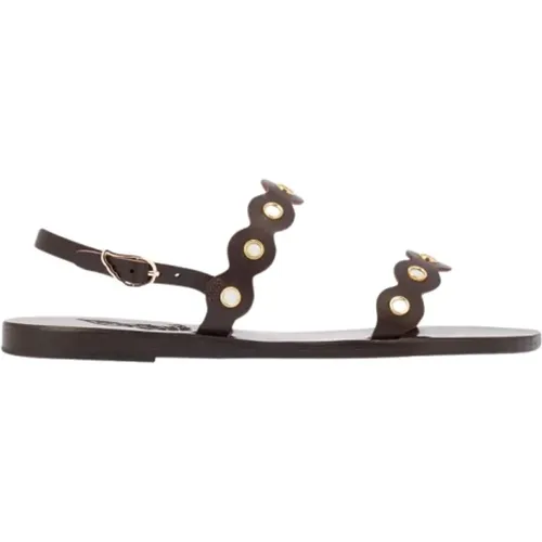 Leather Mirror Sandals , female, Sizes: 3 UK - Ancient Greek Sandals - Modalova