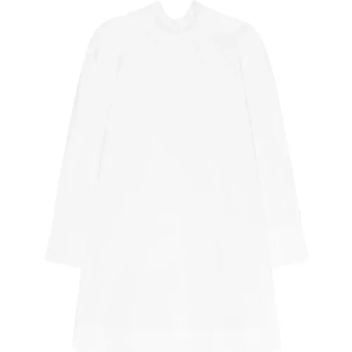 Weiße Baumwollhemdkleid Ganni - Ganni - Modalova