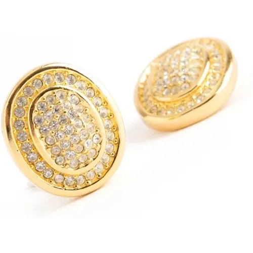 Pre-owned Jewellery, female, , Size: ONE SIZE Pre-owned Gold earrings - Dior Vintage - Modalova