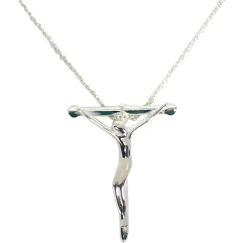 Pre-owned Jewellery, female, , Size: ONE SIZE Pre-owned Silver necklaces - Tiffany & Co. Pre-owned - Modalova