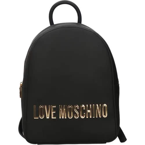 Backpacks, female, , Size: ONE SIZE Logo Zip Backpack - Love Moschino - Modalova