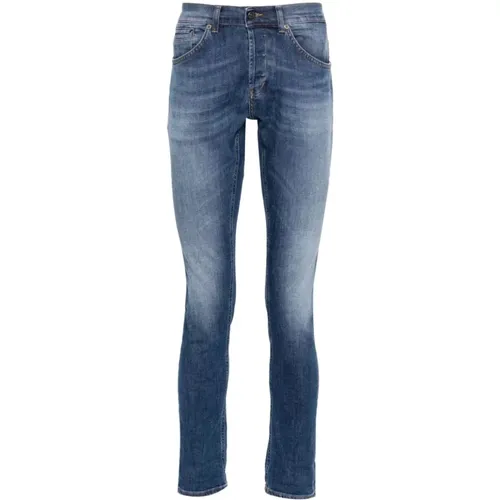 Slim-fit Jeans aus blauem Stretch-Denim mit Kontrastnähten,Slim-fit Jeans - Dondup - Modalova