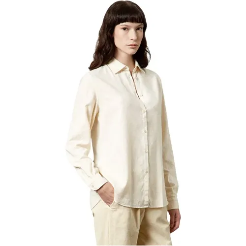 Slim Fit Hemd mit Spitzem Kragen , Damen, Größe: XL - Massimo Alba - Modalova