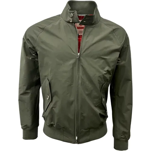 Light Jackets, male, , Size: XL Classic Harrington Jacket in Beech Oliv - Baracuta - Modalova