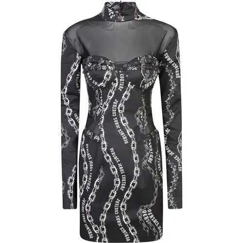 Schwarzes Kleid Aw24 Damenbekleidung , Damen, Größe: XS - Versace Jeans Couture - Modalova