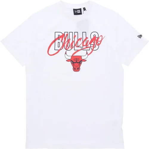 T-Shirts, male, , Size: 2XL Chicago Bulls Script Tee /Red - new era - Modalova