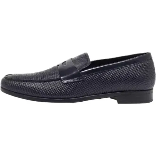 Pre-owned Flats, male, , Size: 5 US Pre-owned Leather flats - Armani Pre-owned - Modalova