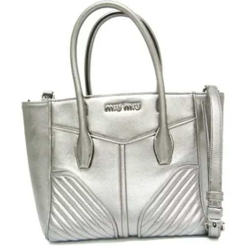 Pre-owned Handbags, female, , Size: ONE SIZE Pre-owned Leather handbags - Miu Miu Pre-owned - Modalova