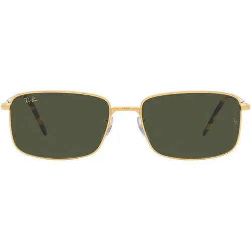 Metall-Sonnenbrille in Gold mit grünen Gläsern , unisex, Größe: 57 MM - Ray-Ban - Modalova