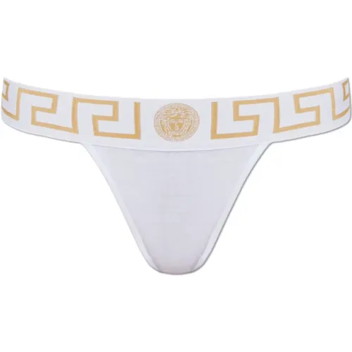 Bottoms, female, , Size: S Cotton thongs - Versace - Modalova