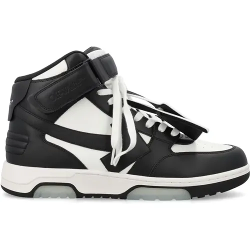 White/Black Sneakers with Classic Perforated Toe Vamps , male, Sizes: 7 UK - Off White - Modalova