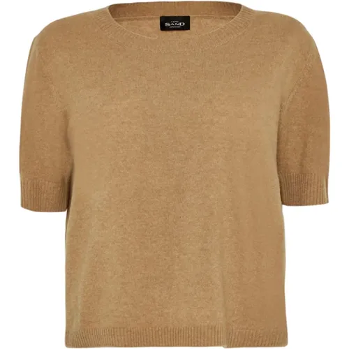 Weicher Beiger Strickpullover , Damen, Größe: L - SAND - Modalova