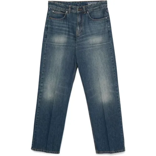 Stone Washed Cropped Denim Jeans , female, Sizes: W28, W26, W24, W25, W27 - Victoria Beckham - Modalova