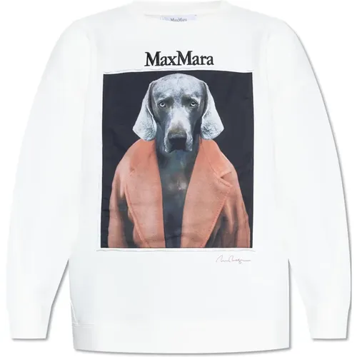 Sweatshirt mit Bacco-Logo , Damen, Größe: M - Max Mara - Modalova