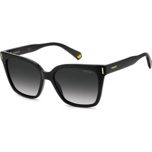 Schwarze/Graue Sonnenbrille , Damen, Größe: 54 MM - Polaroid - Modalova