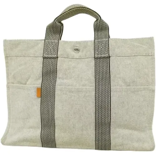 Pre-owned Tote Bags, female, , Size: ONE SIZE Pre-owned Canvas handbags - Hermès Vintage - Modalova