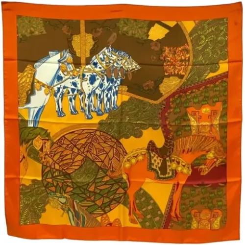 Pre-owned Scarves, female, , Size: ONE SIZE Pre-owned Silk scarves - Hermès Vintage - Modalova