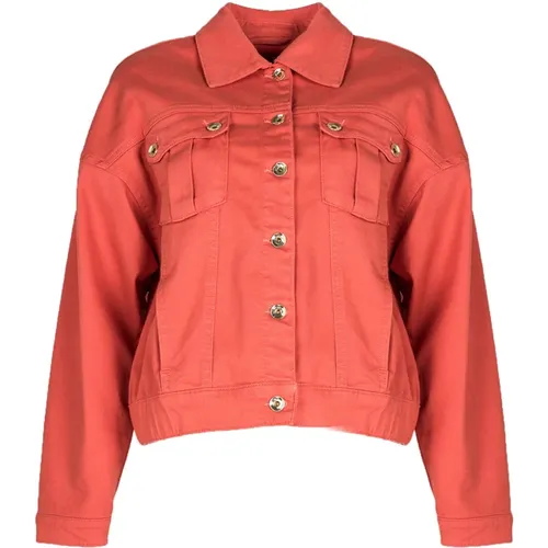 Taillierte Jacke mit Knopfverschluss und vier Taschen , Damen, Größe: S - PATRIZIA PEPE - Modalova