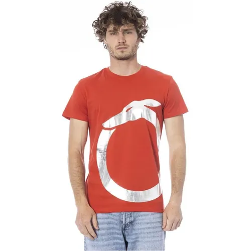 T-Shirt mit Logo-Print , Herren, Größe: XL - Trussardi - Modalova