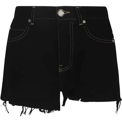 Cotton Shorts with Embroidered Design , female, Sizes: W28, W25, W26, W29, W27 - pinko - Modalova