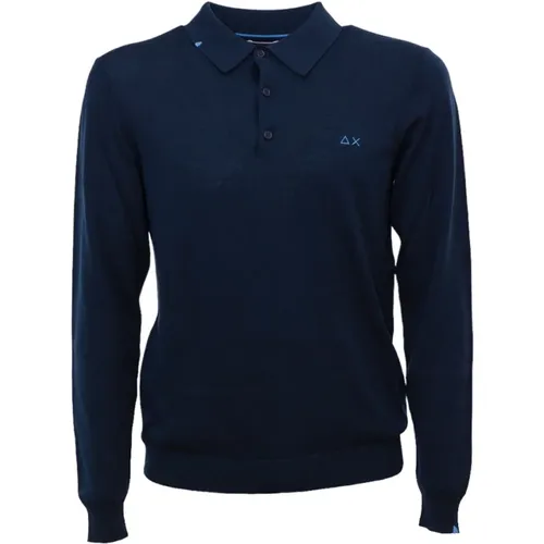 Solid Polo Sweater , male, Sizes: M - Sun68 - Modalova