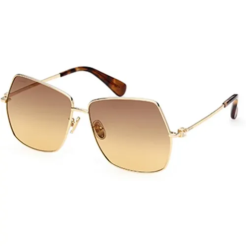 Goldene Braune Sonnenbrille Mm0035-H-030 - Max Mara - Modalova