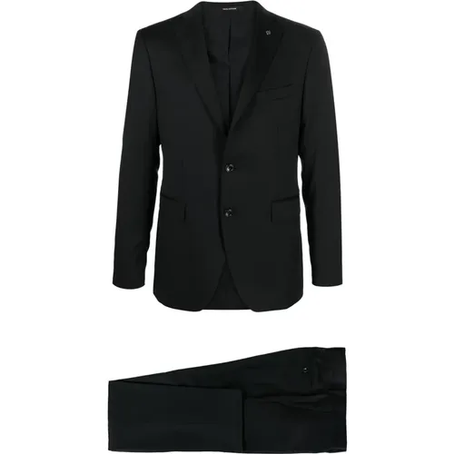 Single Breasted Suits, male, , Size: 2XL Super 110s wool suit - Tagliatore - Modalova